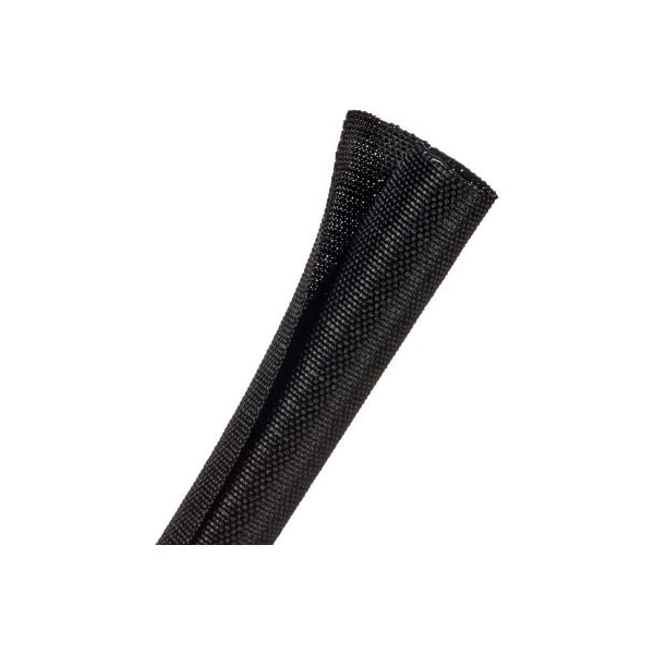 Techflex Techflex F6 Woven Split Wrappable Sleeve 3/4in Dia., 150', Black F6W0.75BK-150 - main